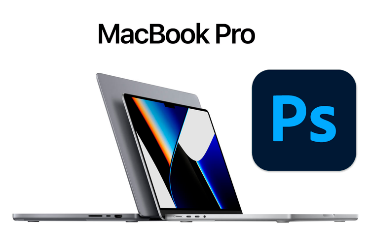 Macbook Pro и Photoshop CC 2022