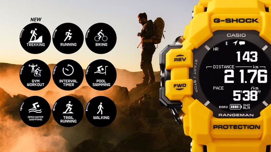Casio Rangeman: новые смарт-часы с GPS, датчиками Polar и солнечной зарядкой