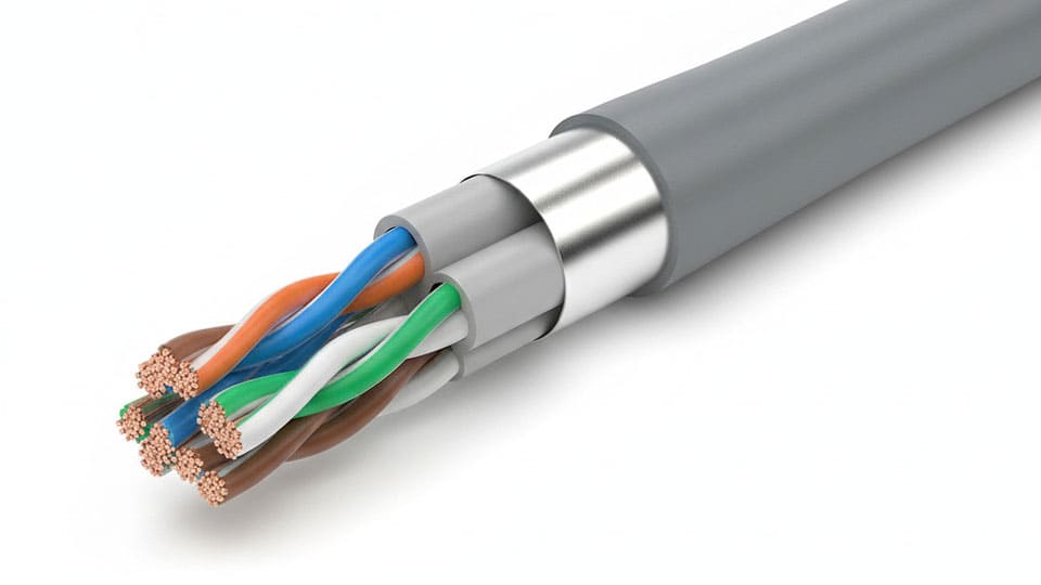 зображення кабелю Cat6 у розрізі