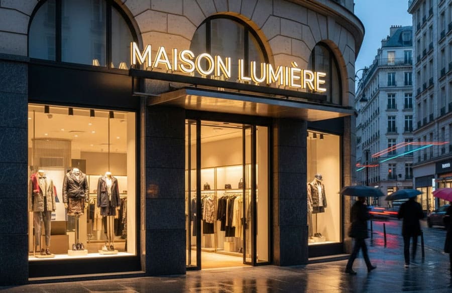 Вивіска: обʼємні літери з підсвіткою