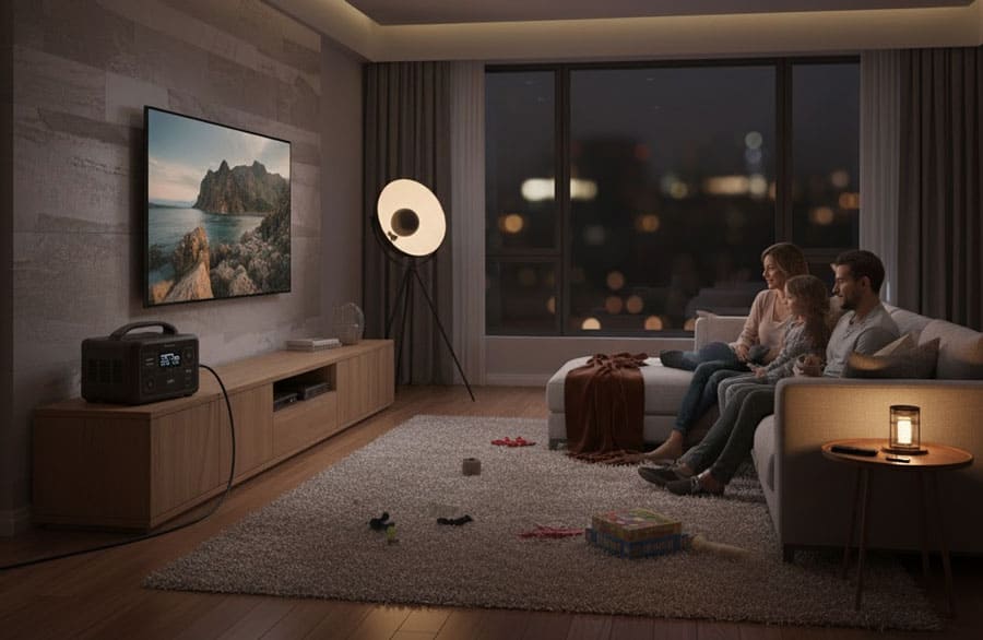 работа телевизора от зарядной станции