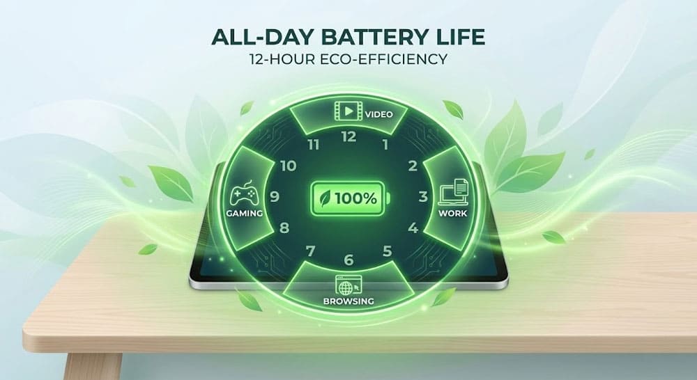 Автономність iPad 2026 - до 12 годин роботи завдяки енергоефективному чіпу A19