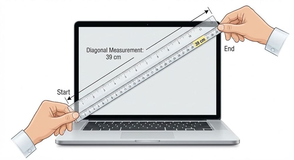 Измерить диагональ линейкой