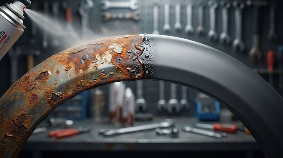 Нейтрализатор ржавчины SprayLine в действии