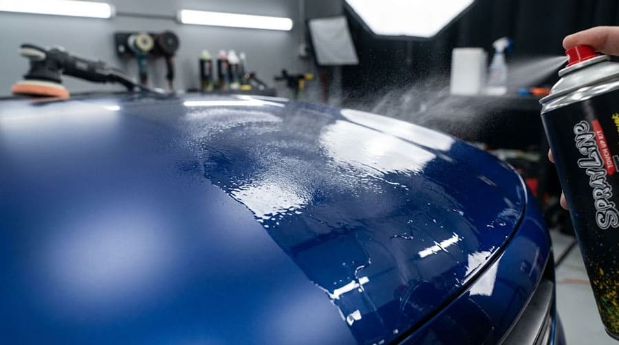 Нанесение глянцевого лака в баллончике SprayLine