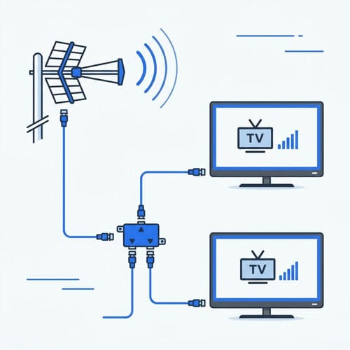 Как подключить два телевизора к одному Т2-тюнеру