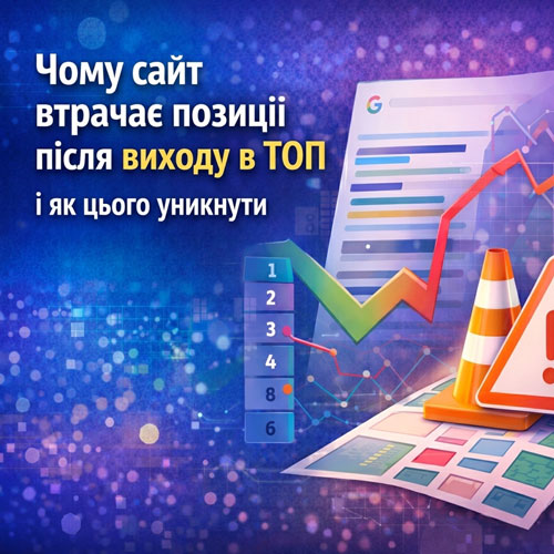 Чому сайт втрачає позиції після виходу в ТОП
